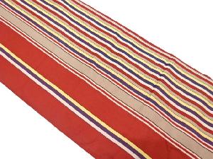 アンティーク　縞模様織り出し全通袋帯（着用可）